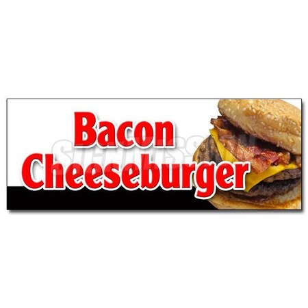BACON CHEESEBURGER DECAL Sticker Lunch Dinner Special Food Value Fries